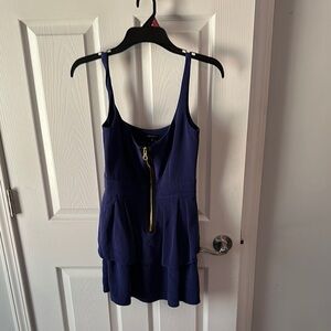 🩷Jay Godfrey Navy Blue Dress with Gold Zipper🩷